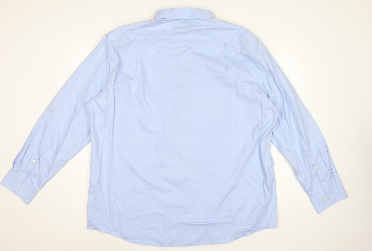 Marks and Spencer Men Blue 3XL Regular Fit Non-Iron Formal Shirt