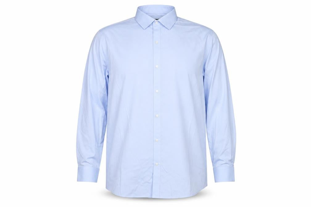 Marks and Spencer Men Blue 3XL Regular Fit Non-Iron Formal Shirt