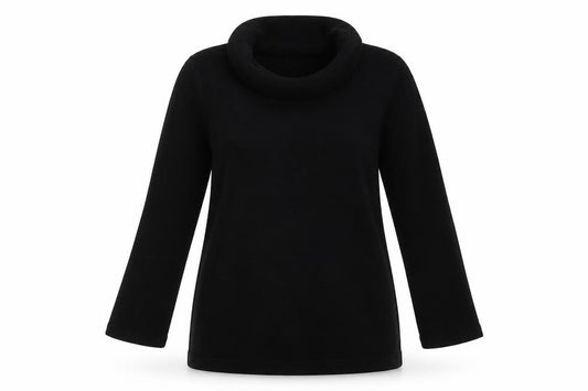 Marks & Spencer Women Black UK 12 Cowl Neck Knit Tunic Jumper