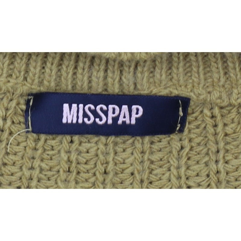 MISSPAP Women’s Yellow M Chunky Knit Roll Neck Pullover Jumper