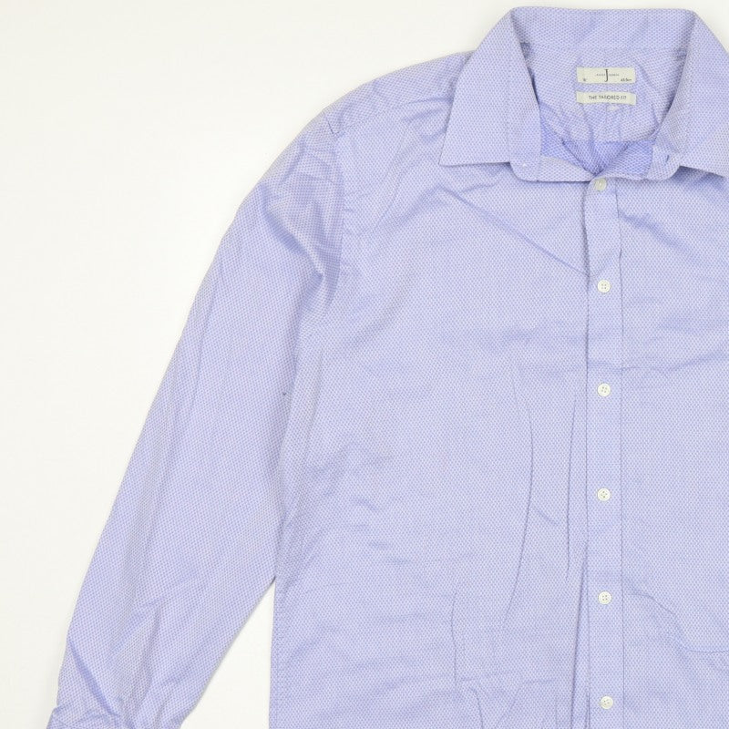 Jasper Conran Men’s Blue Geometric Tailored Fit Formal Shirt 18 45.5cm
