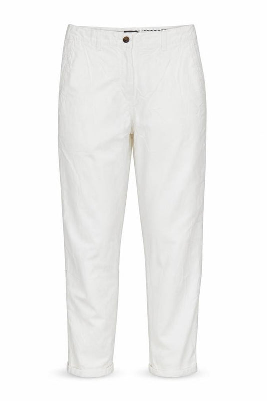 Marks & Spencer Women Ivory Size 18 Long Tapered Stretch Chino Trousers
