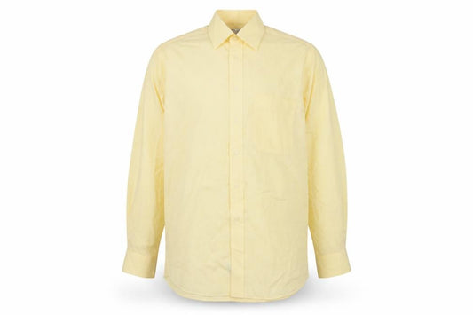 Jonelle Men Yellow 16 41cm Regular Long Sleeve Cotton Dress Shirt