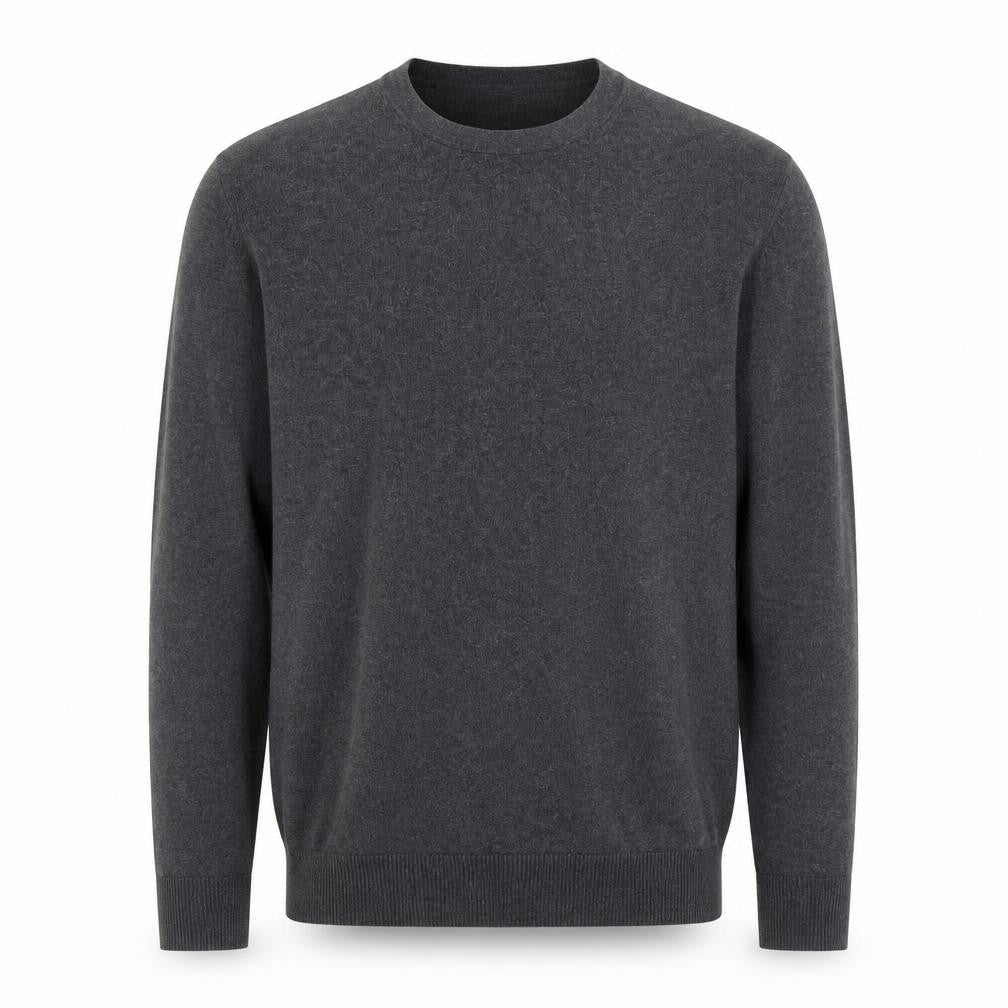 Selected Homme Men’s Grey Cashmere Cotton V-Neck Pullover Jumper L