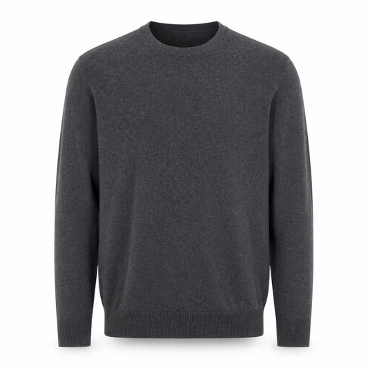 Selected Homme Men’s Grey Cashmere Cotton V-Neck Pullover Jumper L