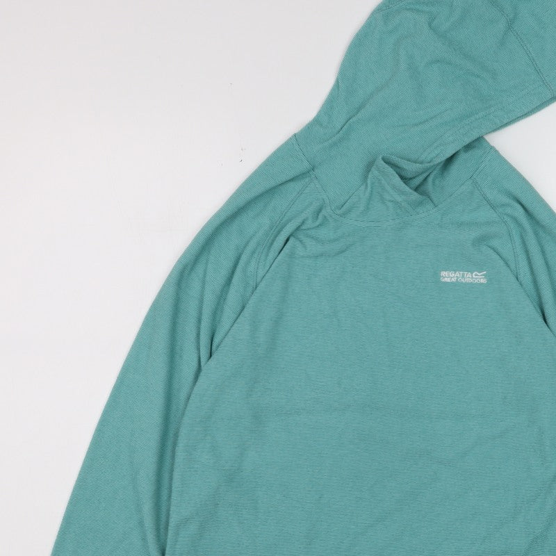 Regatta Women Green UK 12 Hooded Pullover Sweatshirt Lightweight Logo