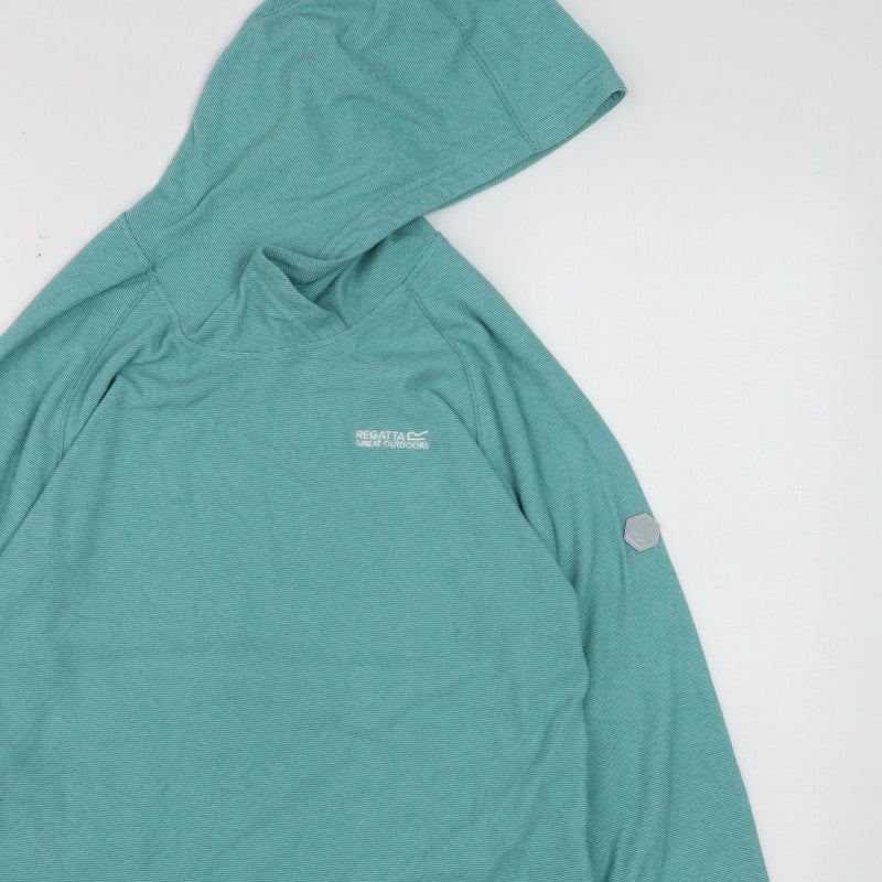 Regatta Women Green UK 12 Hooded Pullover Sweatshirt Lightweight Logo