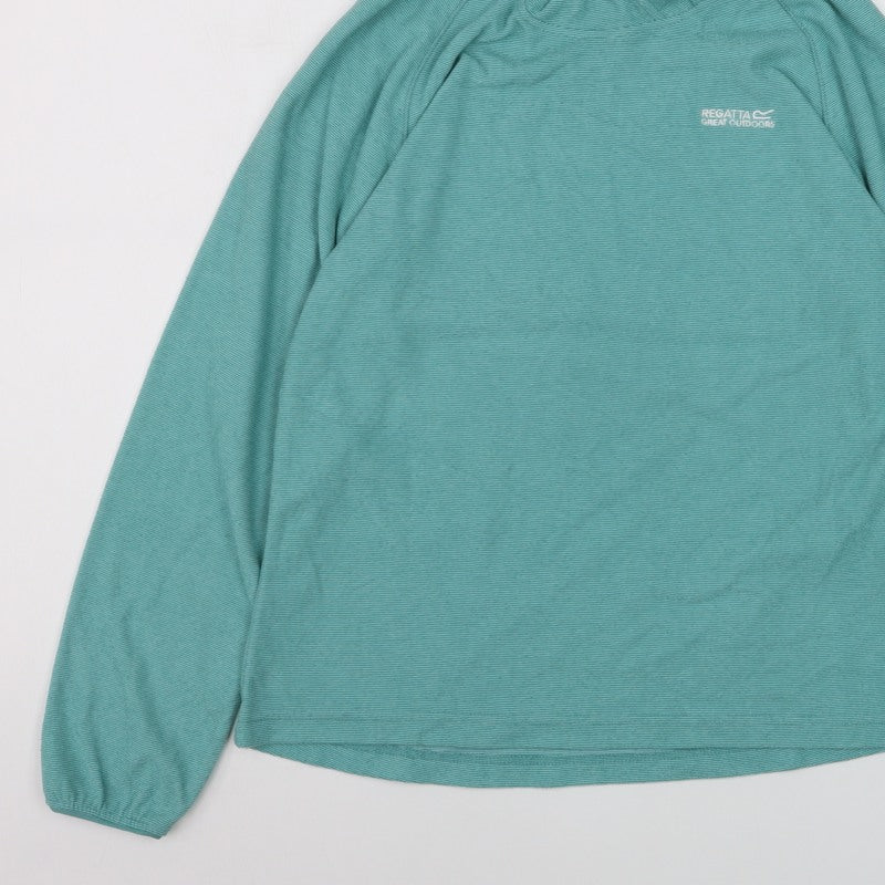 Regatta Women Green UK 12 Hooded Pullover Sweatshirt Lightweight Logo