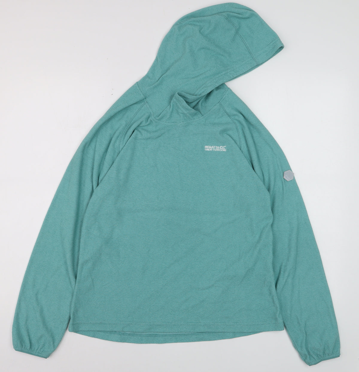 Regatta Women Green UK 12 Hooded Pullover Sweatshirt Lightweight Logo