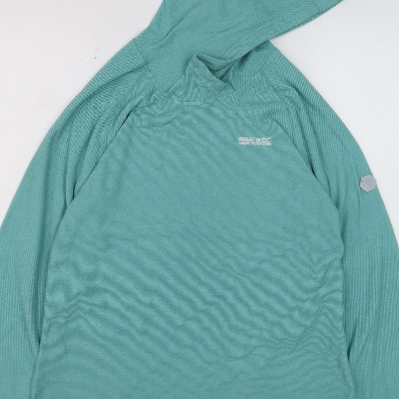 Regatta Women Green UK 12 Hooded Pullover Sweatshirt Lightweight Logo