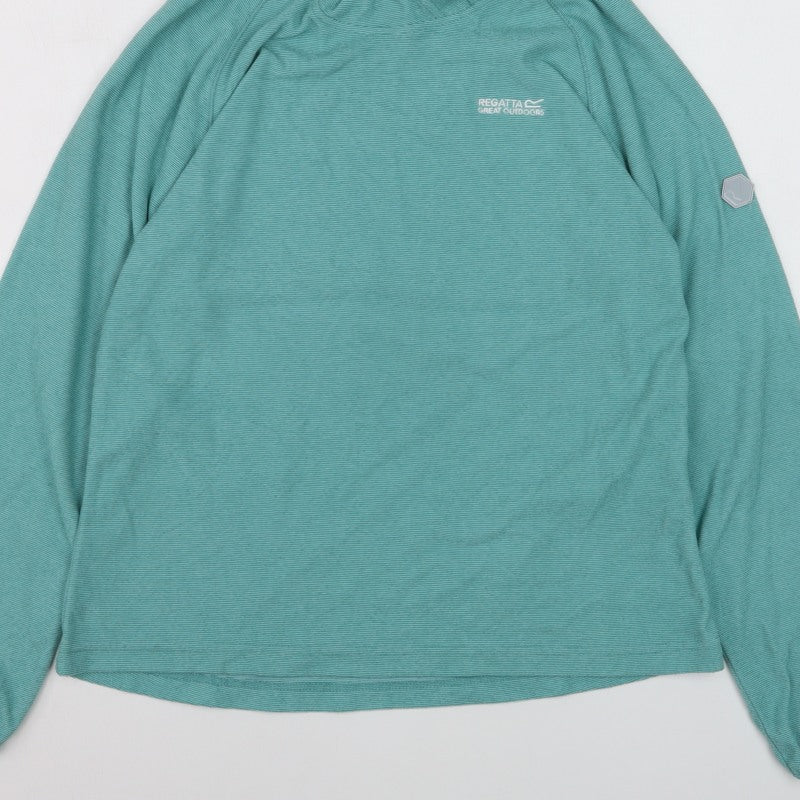 Regatta Women Green UK 12 Hooded Pullover Sweatshirt Lightweight Logo