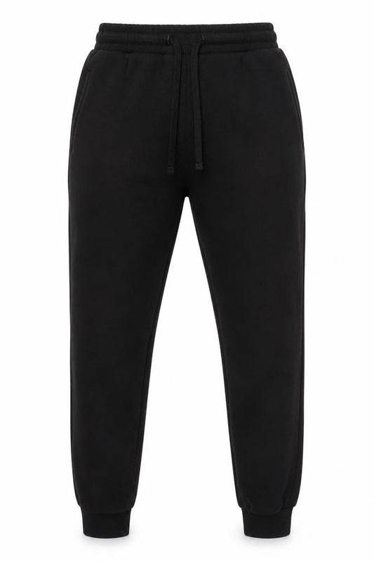 boohooMAN Men's Black S Fleece Jogger Sweatpants Drawstring