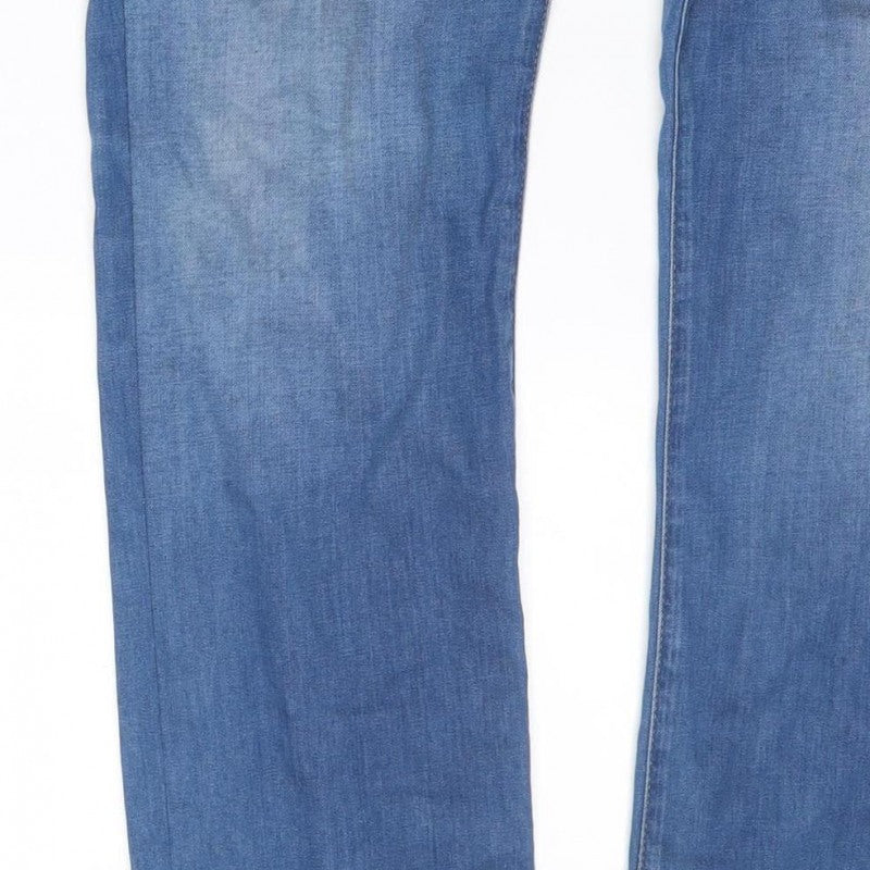 Armani Jeans Men Blue Straight Regular Fit Denim W34 Logo