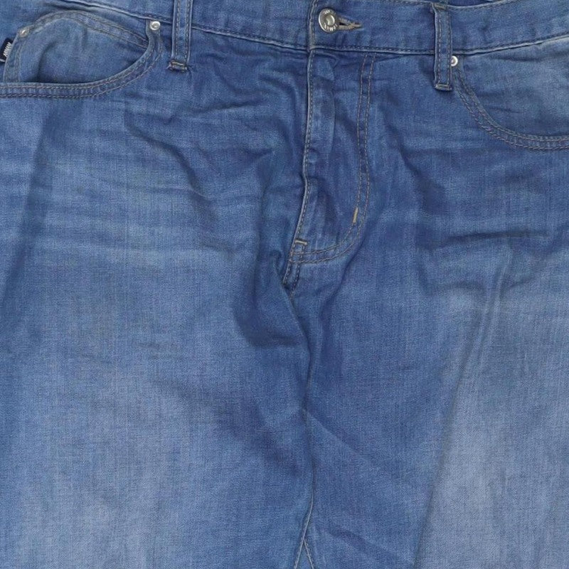 Armani Jeans Men Blue Straight Regular Fit Denim W34 Logo