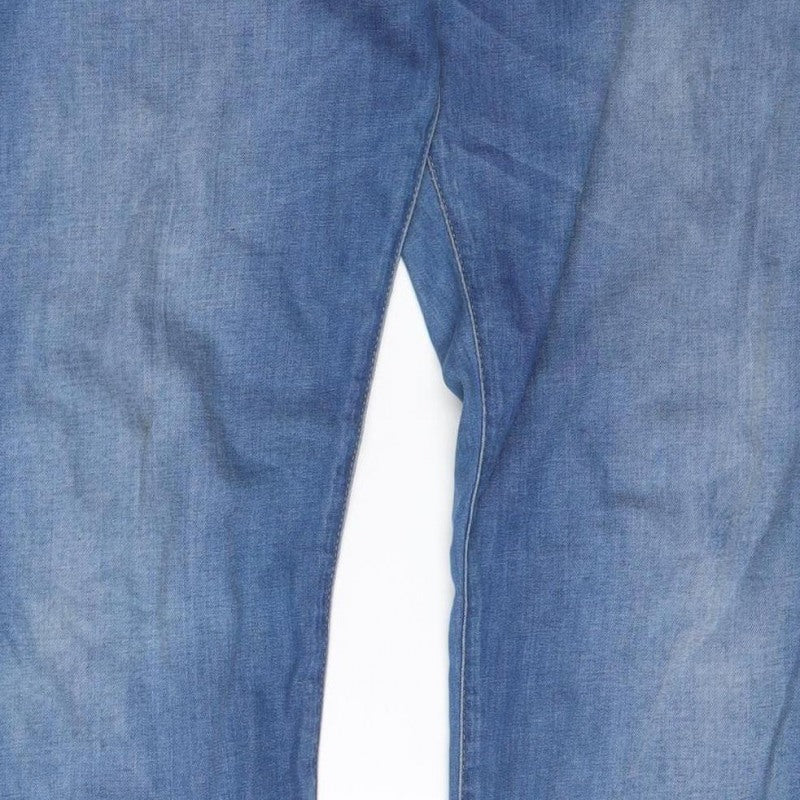 Armani Jeans Men Blue Straight Regular Fit Denim W34 Logo