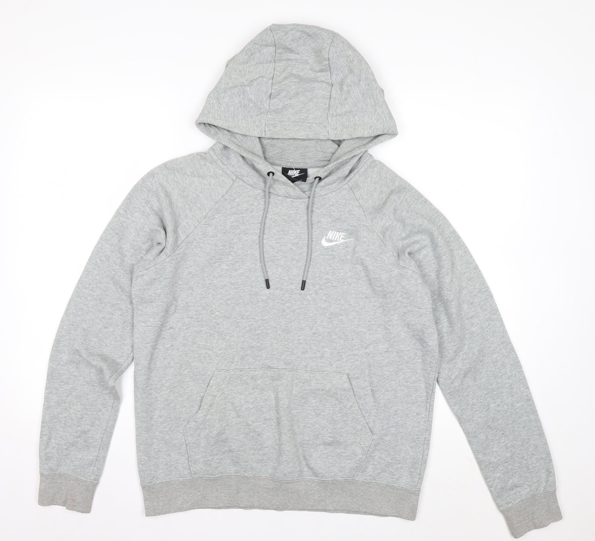 Nike Men’s Grey Small Pullover Hoodie Logo Cotton Blend Fleece