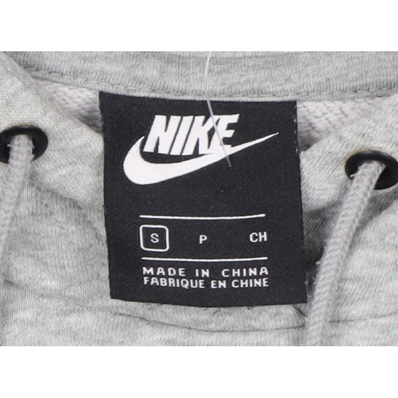 Nike Men’s Grey Small Pullover Hoodie Logo Cotton Blend Fleece