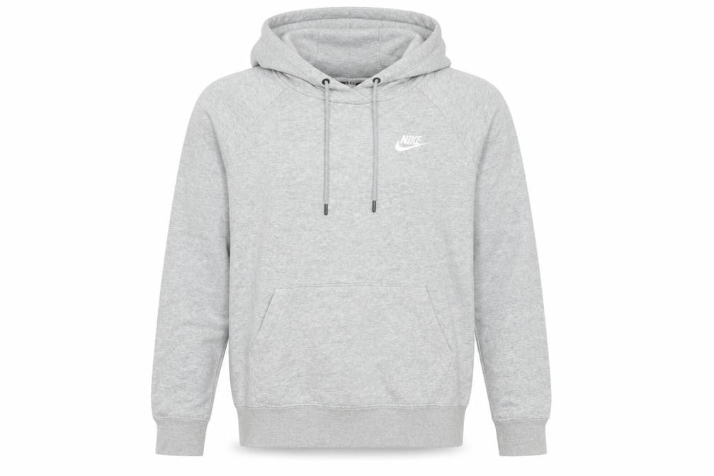 Nike Men’s Grey Small Pullover Hoodie Logo Cotton Blend Fleece