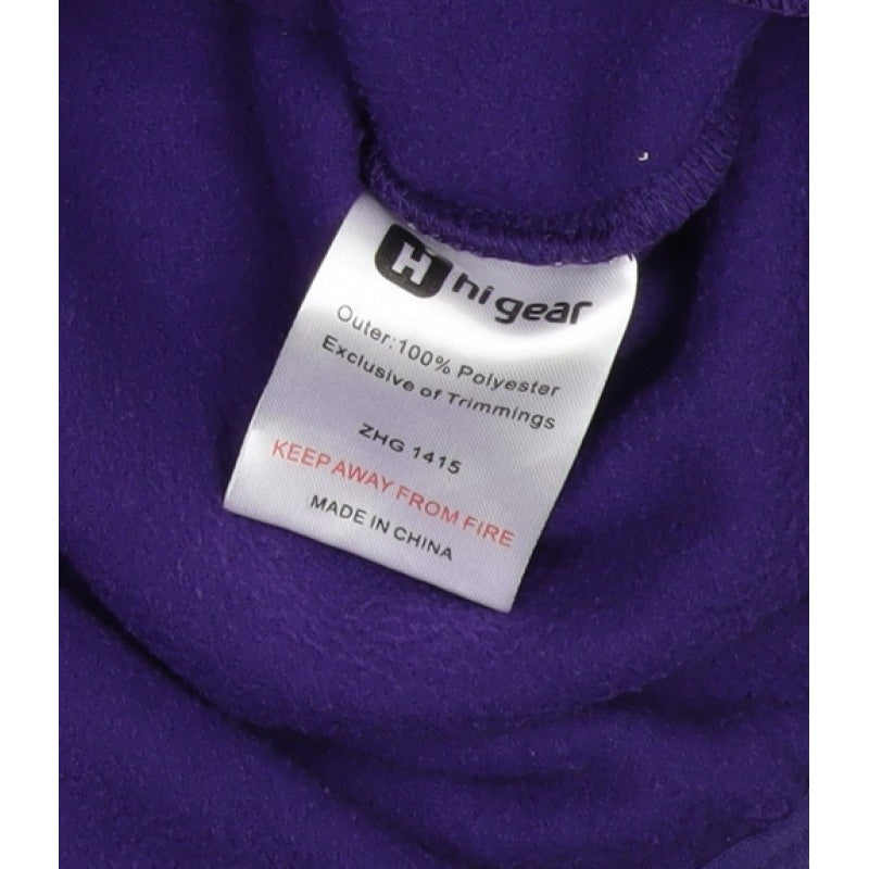 Highgear Unisex Kids Purple 11-12 Years Fleece Full-Zip Basic Jacket