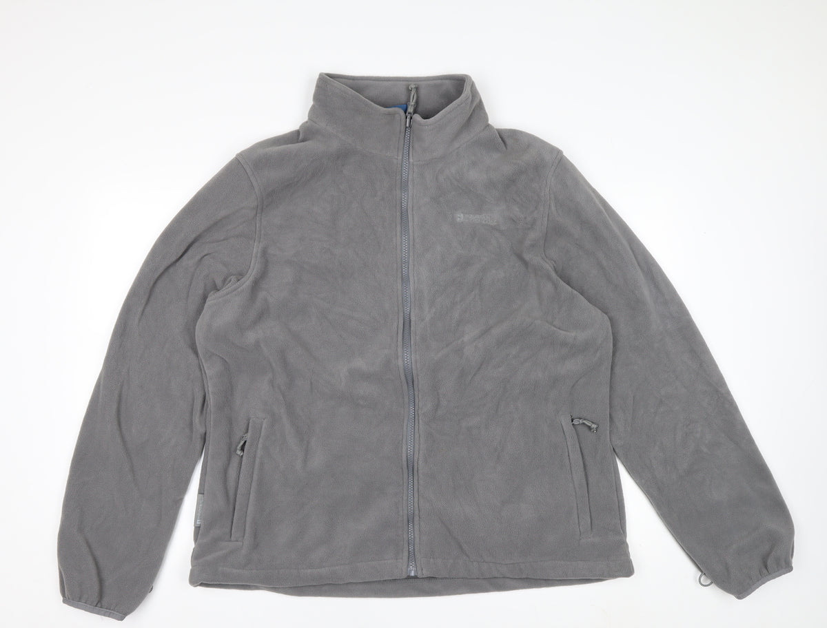 Mountain Warehouse Unisex Grey 2XL Fleece Full Zip Outdoor Jacket
