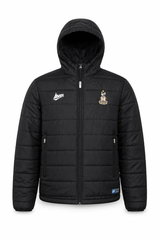 Avec Men’s Black M Bradford City AFC Hooded Puffer Jacket