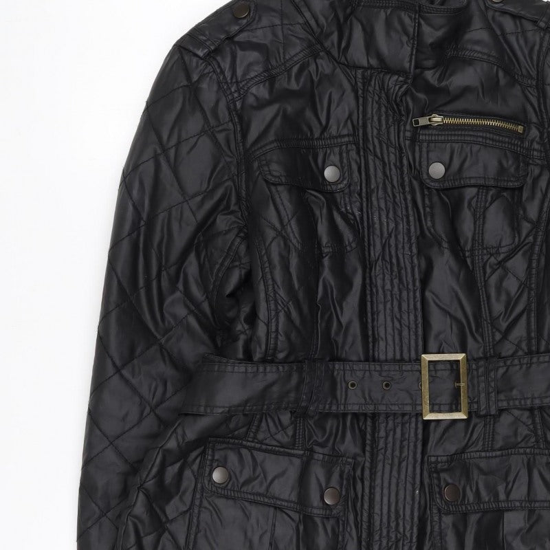 Marks & Spencer Women’s Black UK 12 Quilted Belted Puffer Jacket