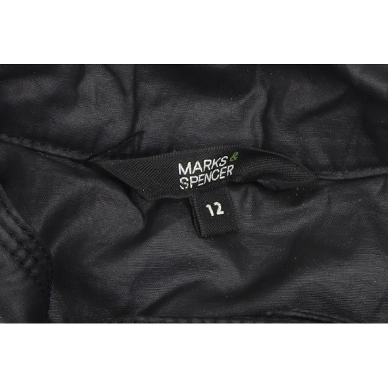 Marks & Spencer Women’s Black UK 12 Quilted Belted Puffer Jacket