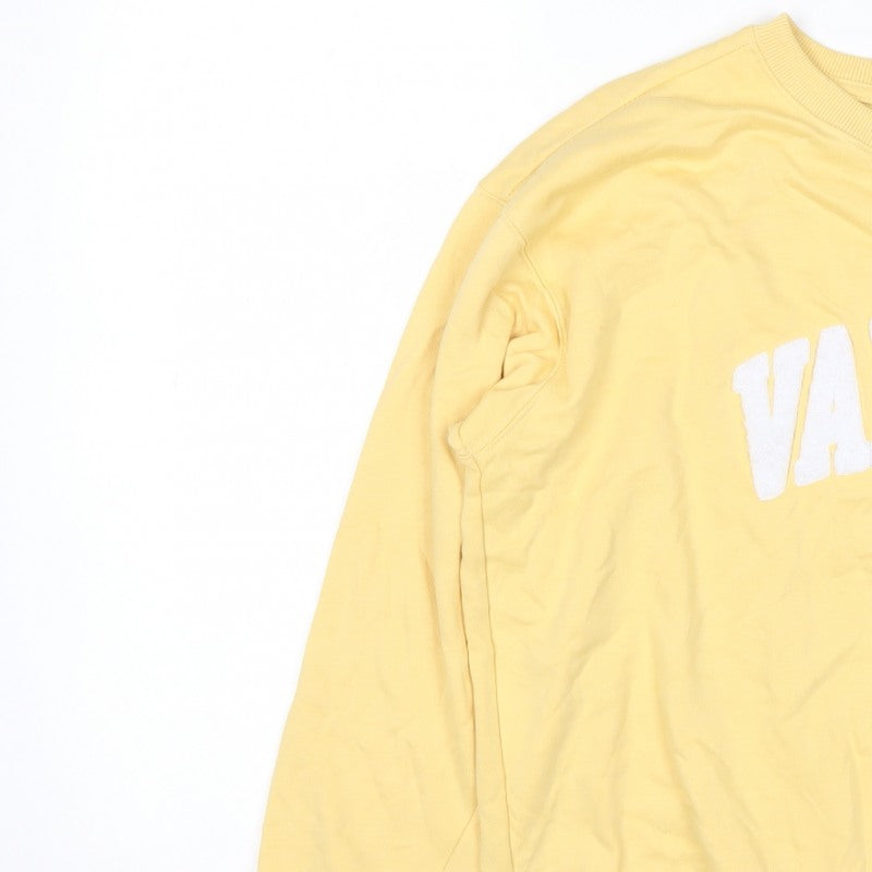 New Look Women Yellow Varsity League Graphic Sweatshirt UK S Pullover