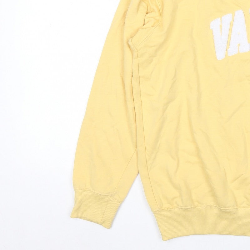 New Look Women Yellow Varsity League Graphic Sweatshirt UK S Pullover