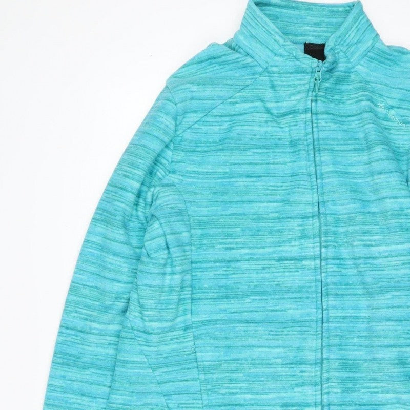 Quechua Women Blue 2XL Fleece Full Zip Hiking Jacket
