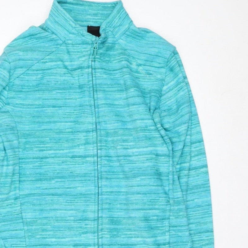 Quechua Women Blue 2XL Fleece Full Zip Hiking Jacket