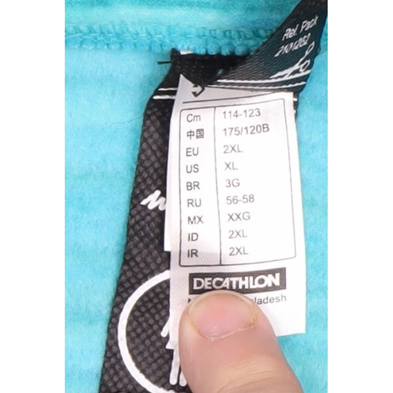 Quechua Women Blue 2XL Fleece Full Zip Hiking Jacket