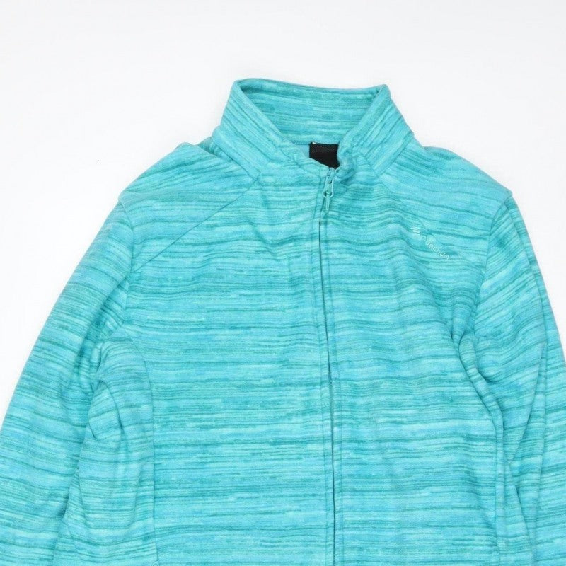 Quechua Women Blue 2XL Fleece Full Zip Hiking Jacket