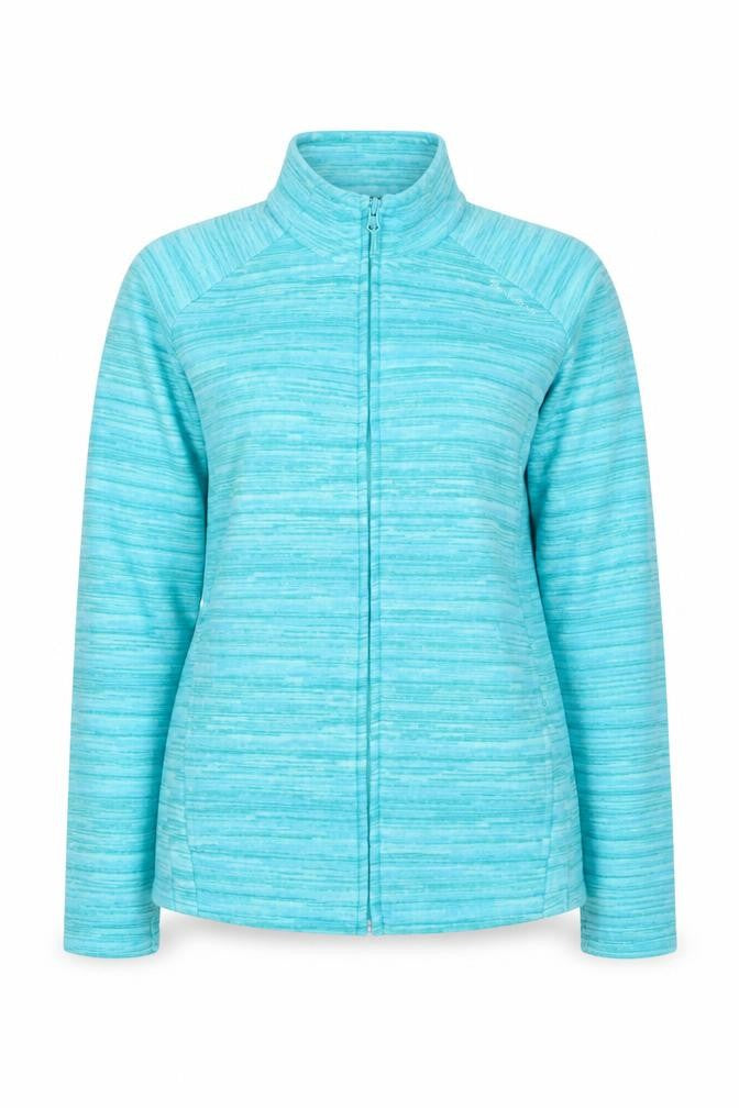 Quechua Women Blue 2XL Fleece Full Zip Hiking Jacket