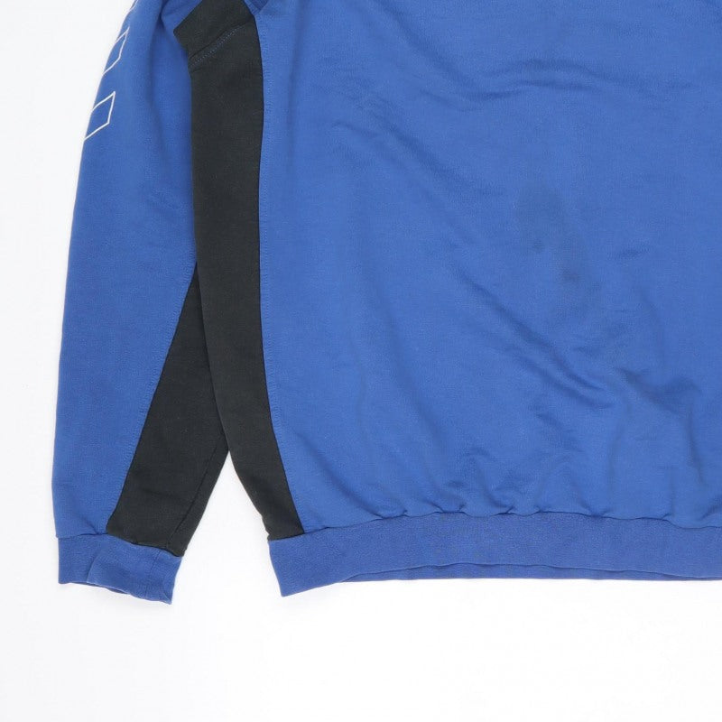 Hummel Men Blue XL Crew Neck Pullover Sports Sweatshirt Logo