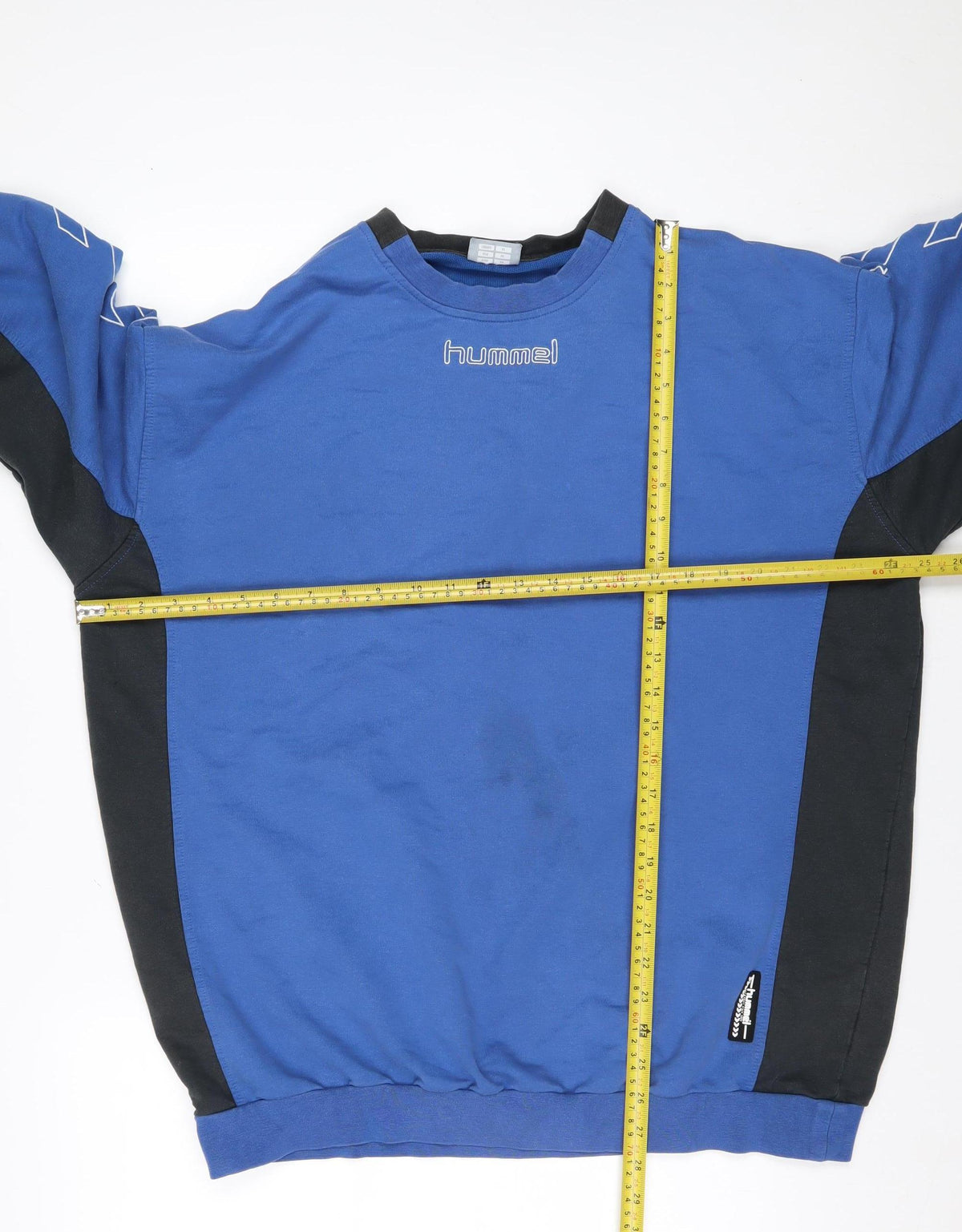 Hummel Men Blue XL Crew Neck Pullover Sports Sweatshirt Logo