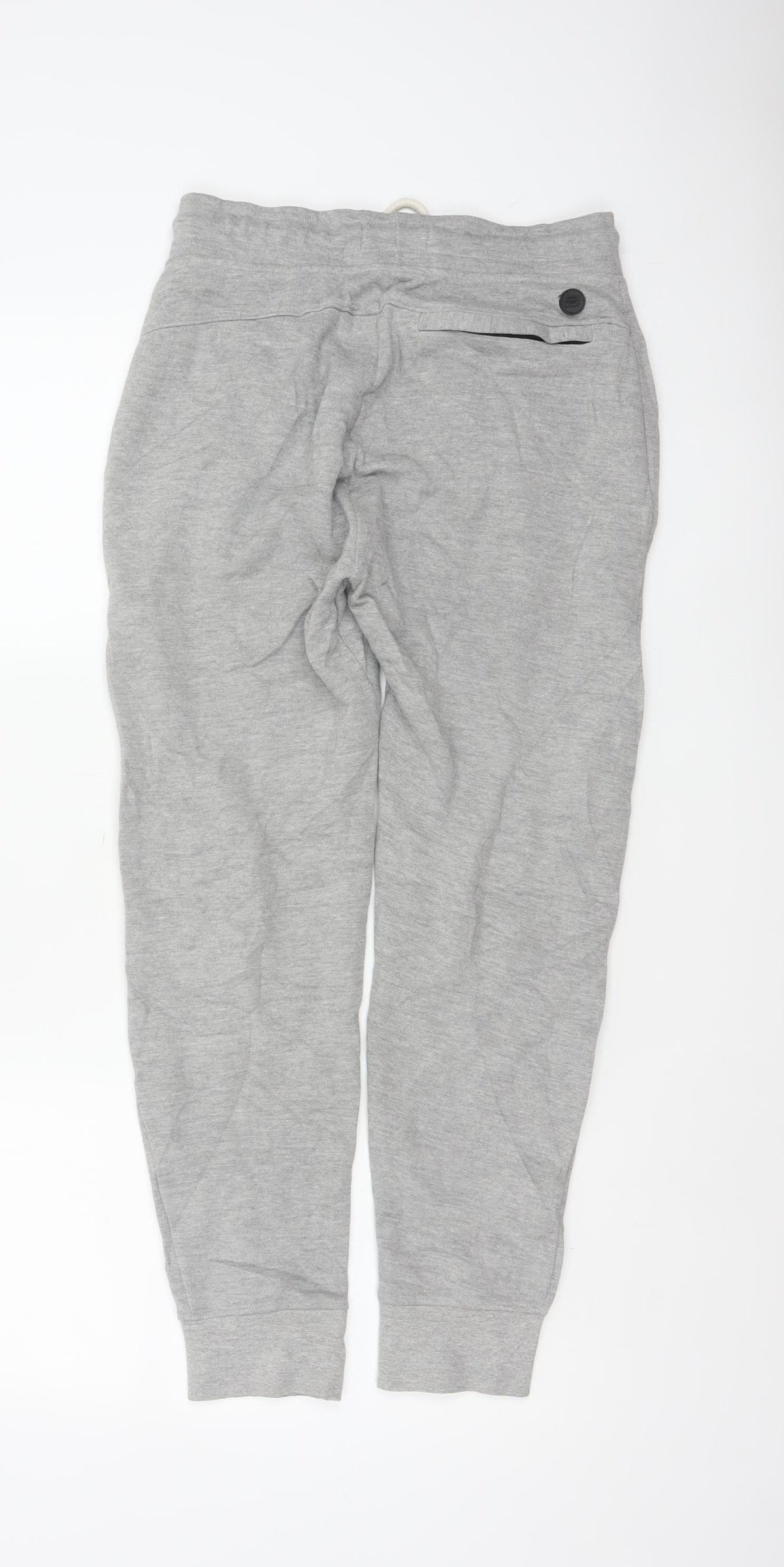 Pull&Bear Men Grey S Tapered Jogger Sweatpants Drawstring