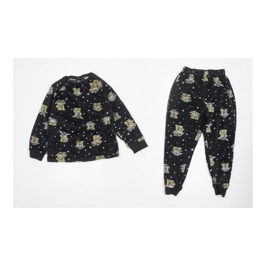 Star Wars Boys Black Grogu Fleece Pyjama Set 8 Years