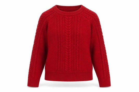 Gap Kids Red M Cable-Knit Crew Neck Cotton Teen Pullover Jumper