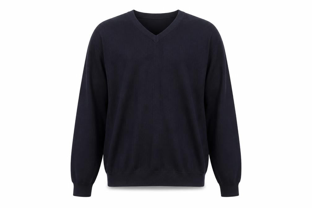 Marks and Spencer Men’s Blue L Merino Wool V-Neck Pullover Jumper