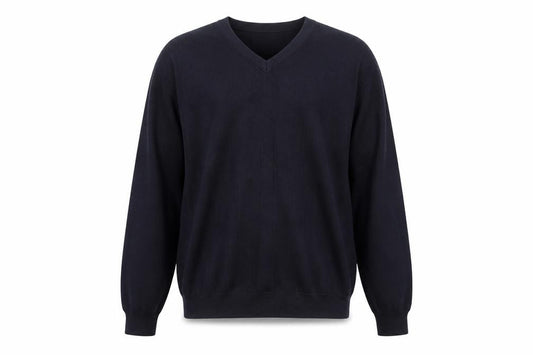 Marks and Spencer Men’s Blue L Merino Wool V-Neck Pullover Jumper
