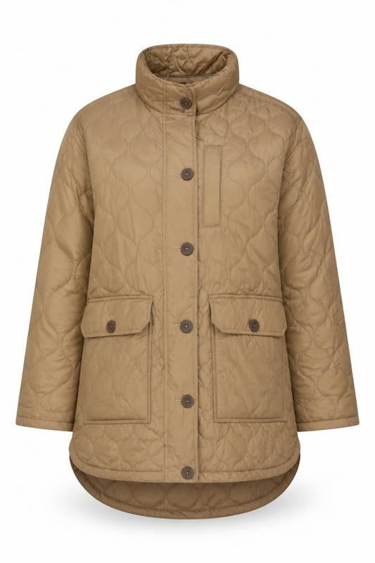 Marks and Spencer Women Brown UK 12 Quilted Padded Jacket Coat