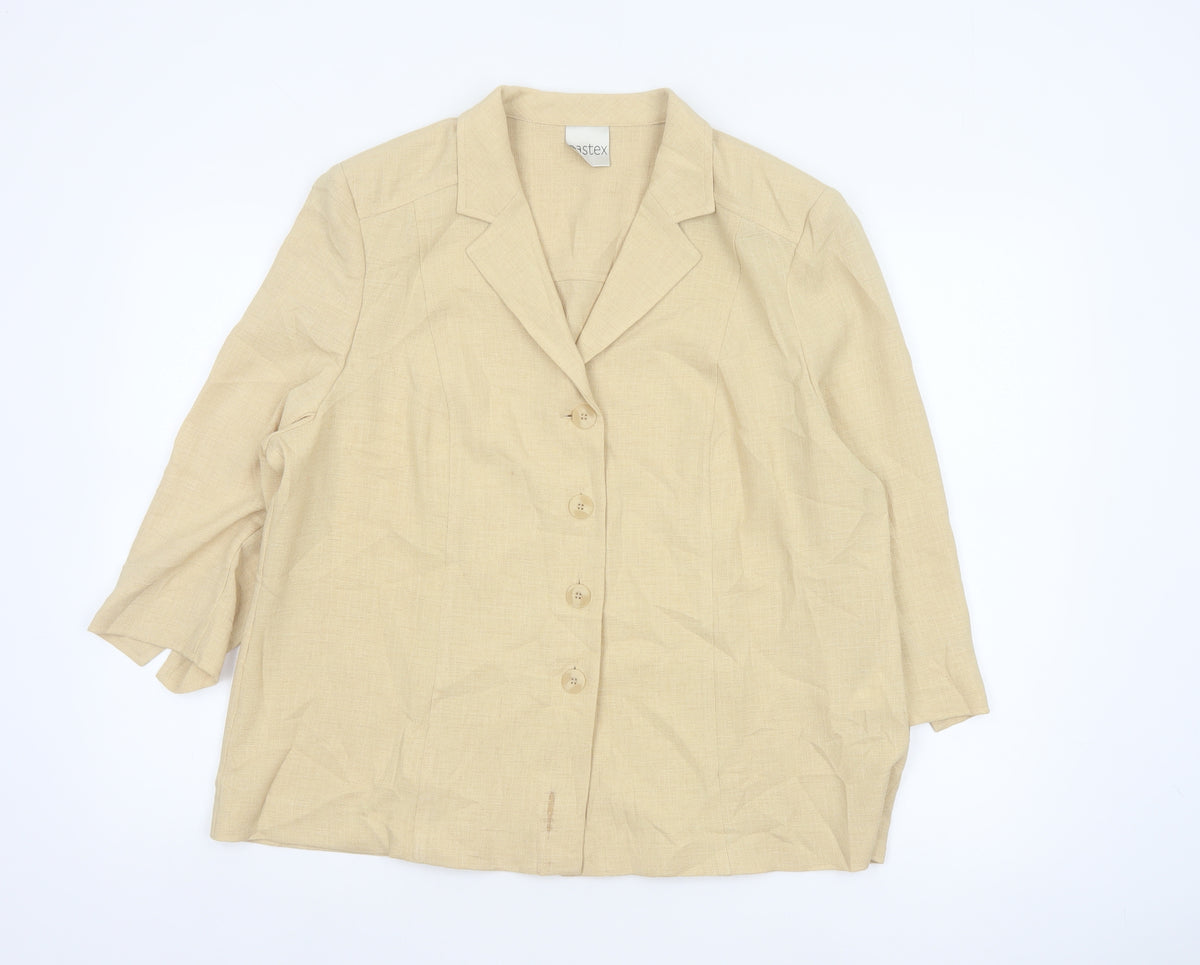 Eastex Women's Beige UK 16 100% Polyester 4 Button Blazer Jacket