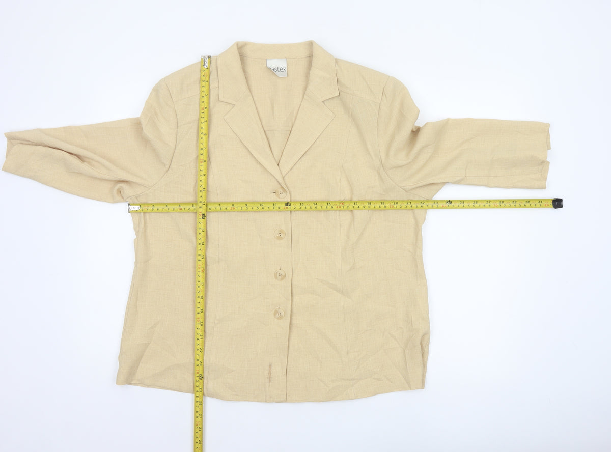 Eastex Women's Beige UK 16 100% Polyester 4 Button Blazer Jacket