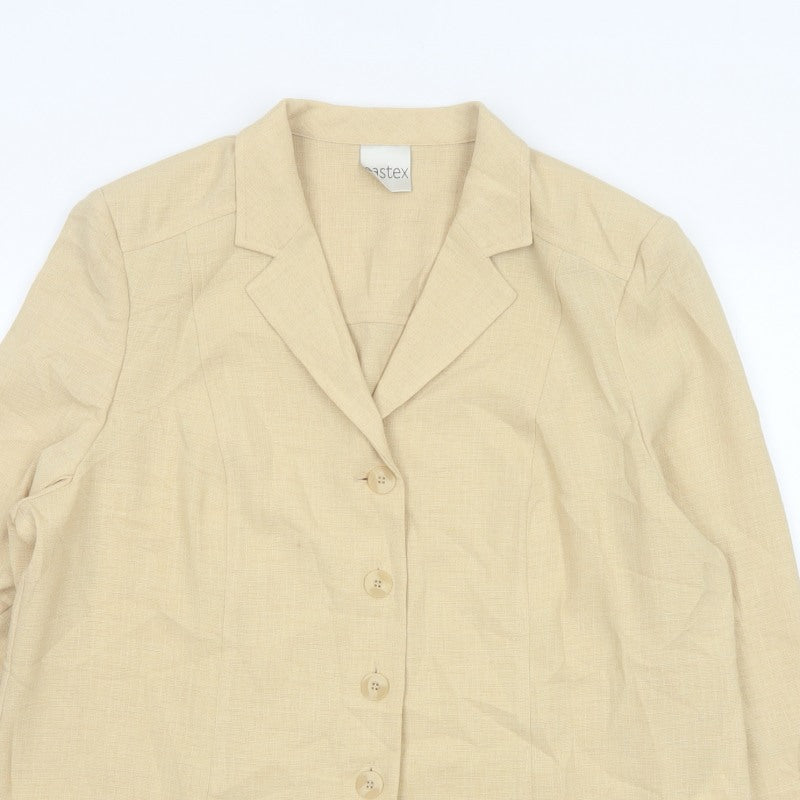 Eastex Women's Beige UK 16 100% Polyester 4 Button Blazer Jacket