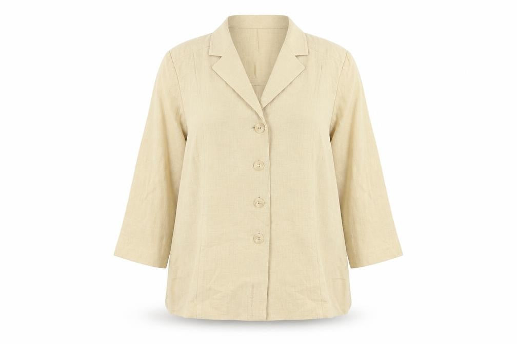 Eastex Women's Beige UK 16 100% Polyester 4 Button Blazer Jacket