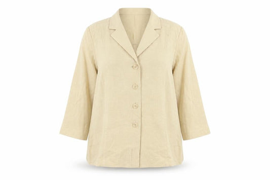 Eastex Women's Beige UK 16 100% Polyester 4 Button Blazer Jacket