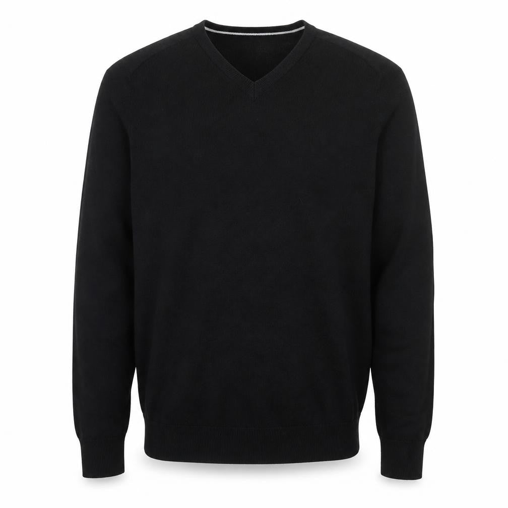 Banana Republic Men Black M Merino Wool V-Neck Pullover Jumper