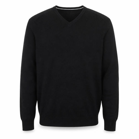 Banana Republic Men Black M Merino Wool V-Neck Pullover Jumper