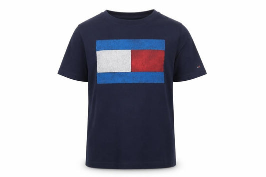 Tommy Hilfiger Boys Blue 16 Years Logo Flag Jersey T-Shirt